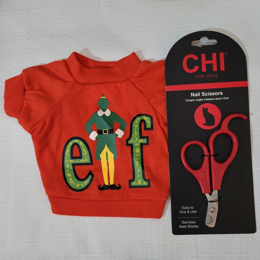🎉🌻HostPick🌻🎉Chi Pet Nail Scissors & Elf T-Shir